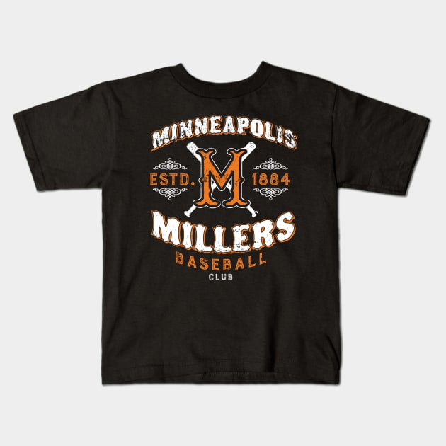 Minneapolis Millers Kids T-Shirt by MindsparkCreative